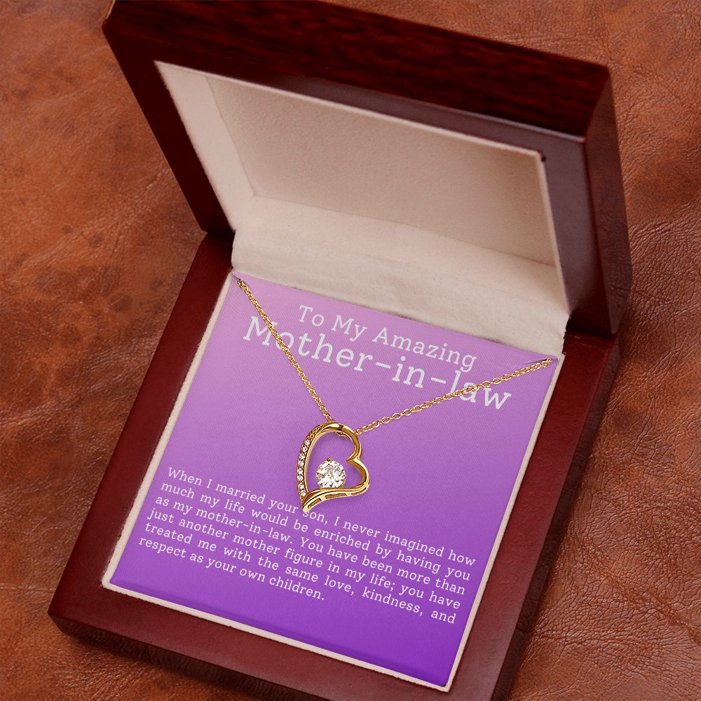 To My Amazong Mother In Law When I Married Your Son Forever Love Necklace