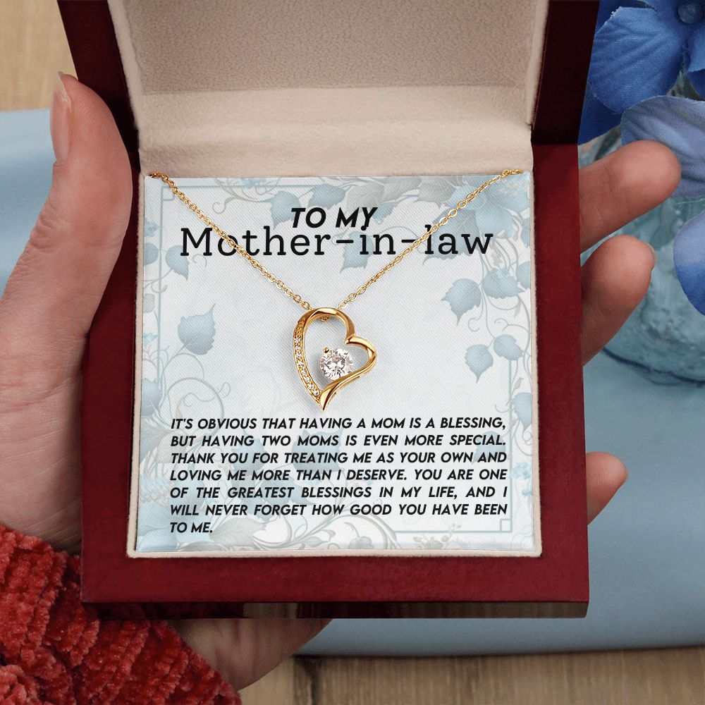 To My Mother In Law Loving Me More Than I Deserve Forever Love Necklace