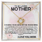 To My Loving Mother You Are My World Love Knot