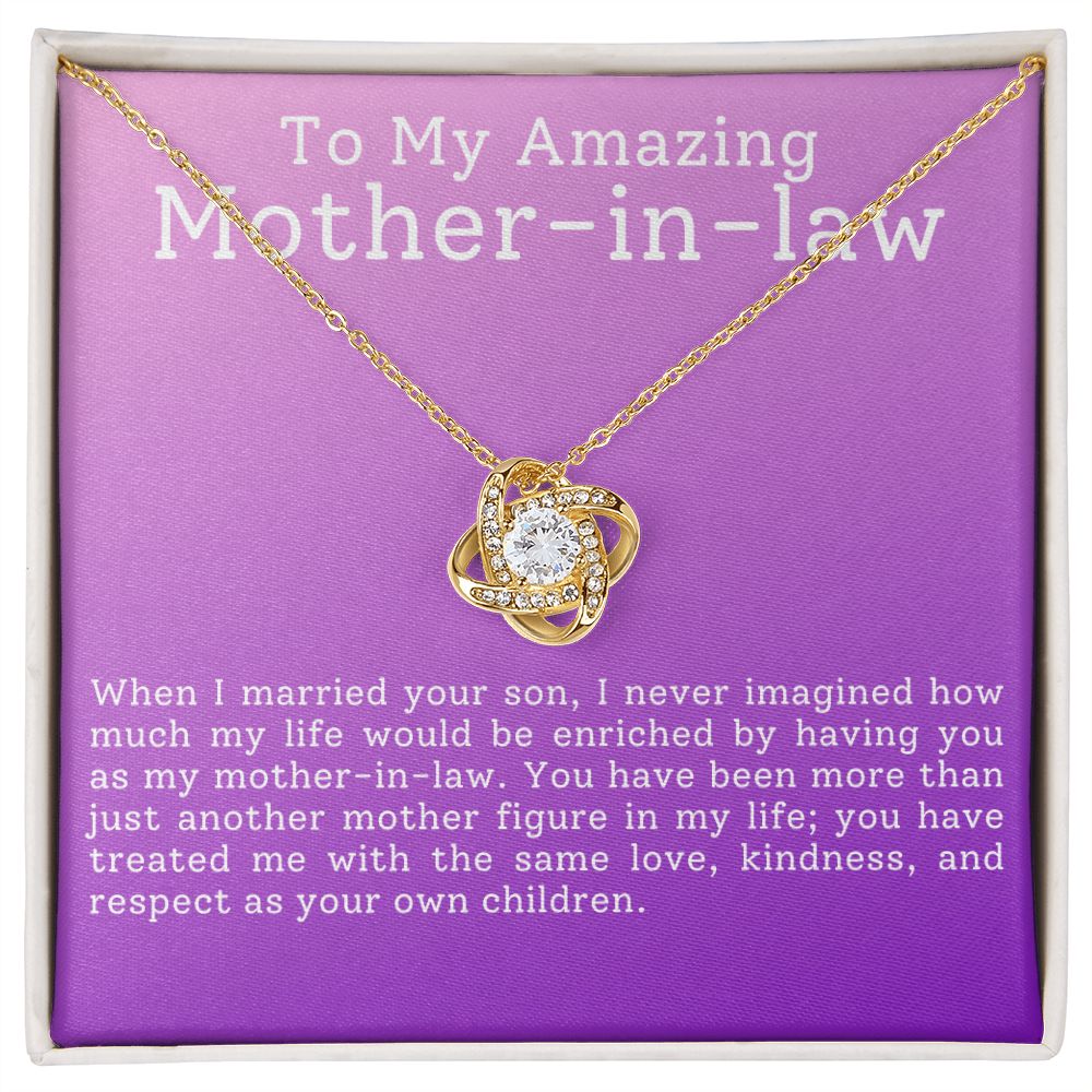 To My Amazong Mother In Law When I Married Your Son Love Knot