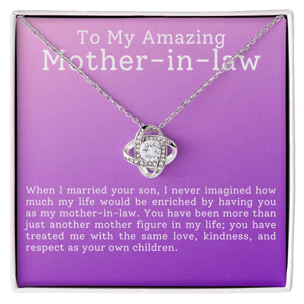 To My Amazong Mother In Law When I Married Your Son Love Knot