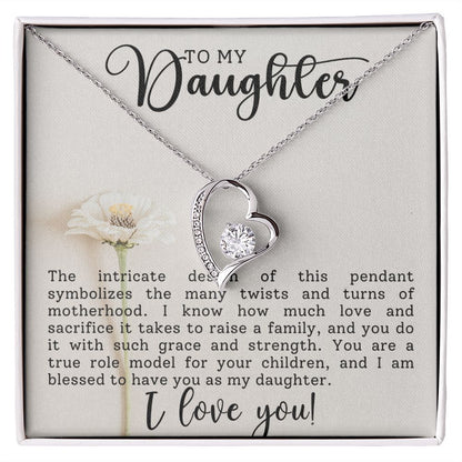 To My Daughter Twists And Turns Of Motherhood Forever Love Necklace