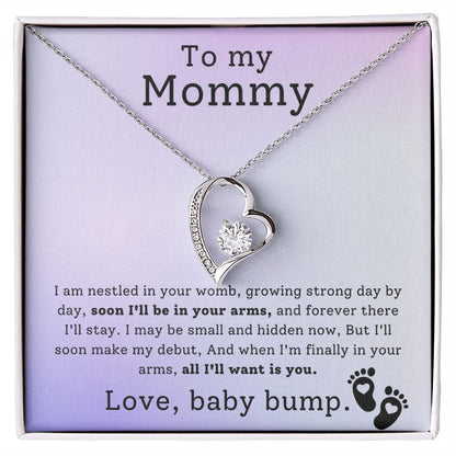 To My Mommy Soon In Your Arms Forever Love Necklace