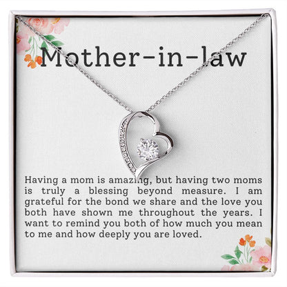 Mother In Law Blessings Beyond Measure Forever Love Necklace