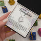 To My Daughter It Warms My Heart Forever Love Necklace