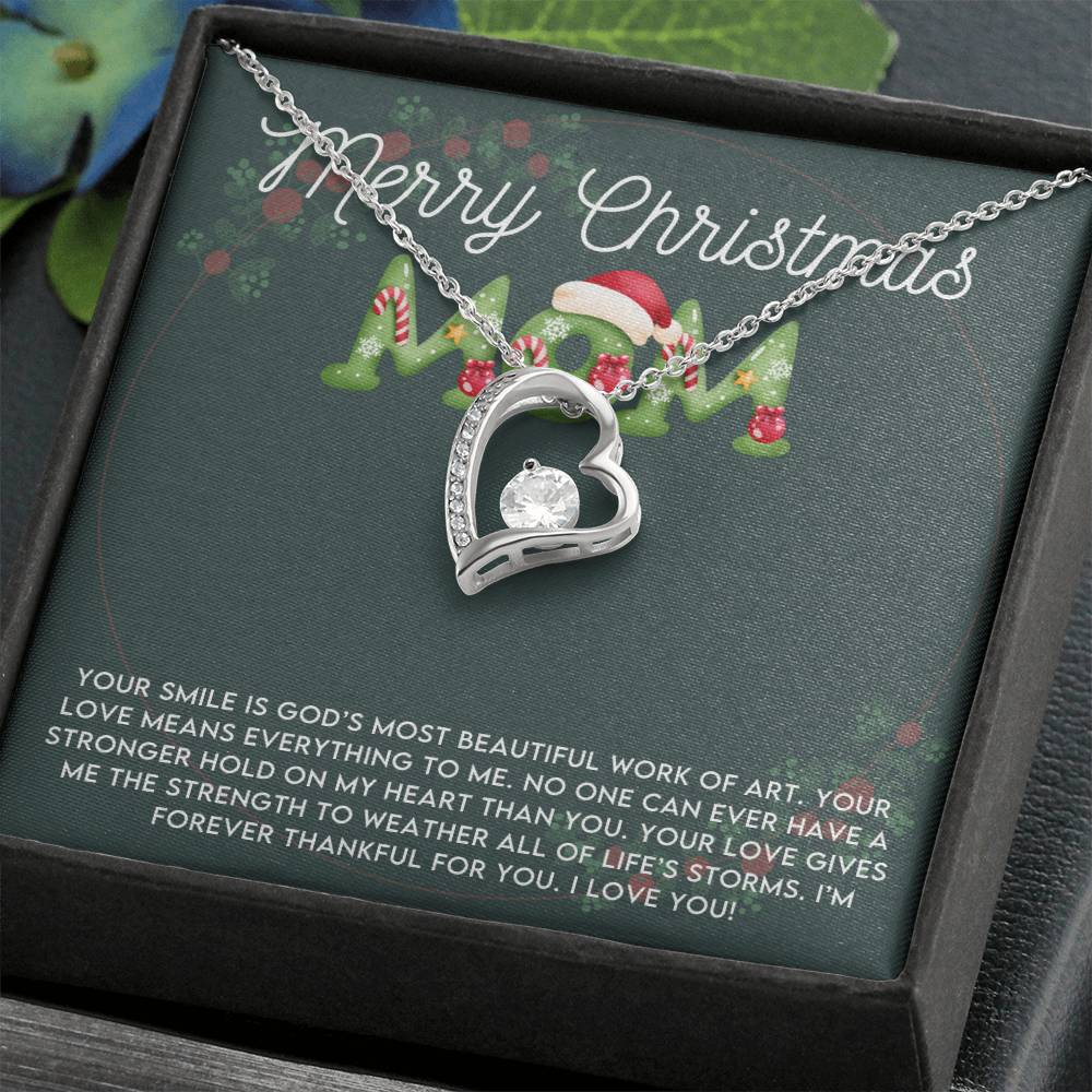 Merry Christmas to Mom - Loving Message and Necklace