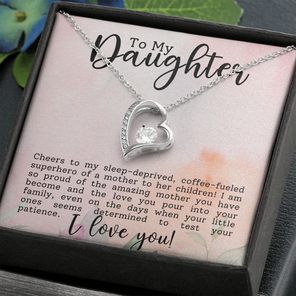 To My Daughter Superhero Mother Forever Love Necklace