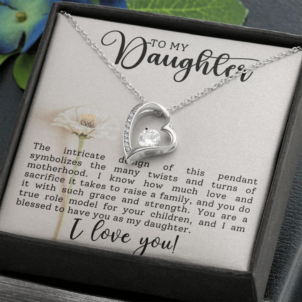 To My Daughter Twists And Turns Of Motherhood Forever Love Necklace