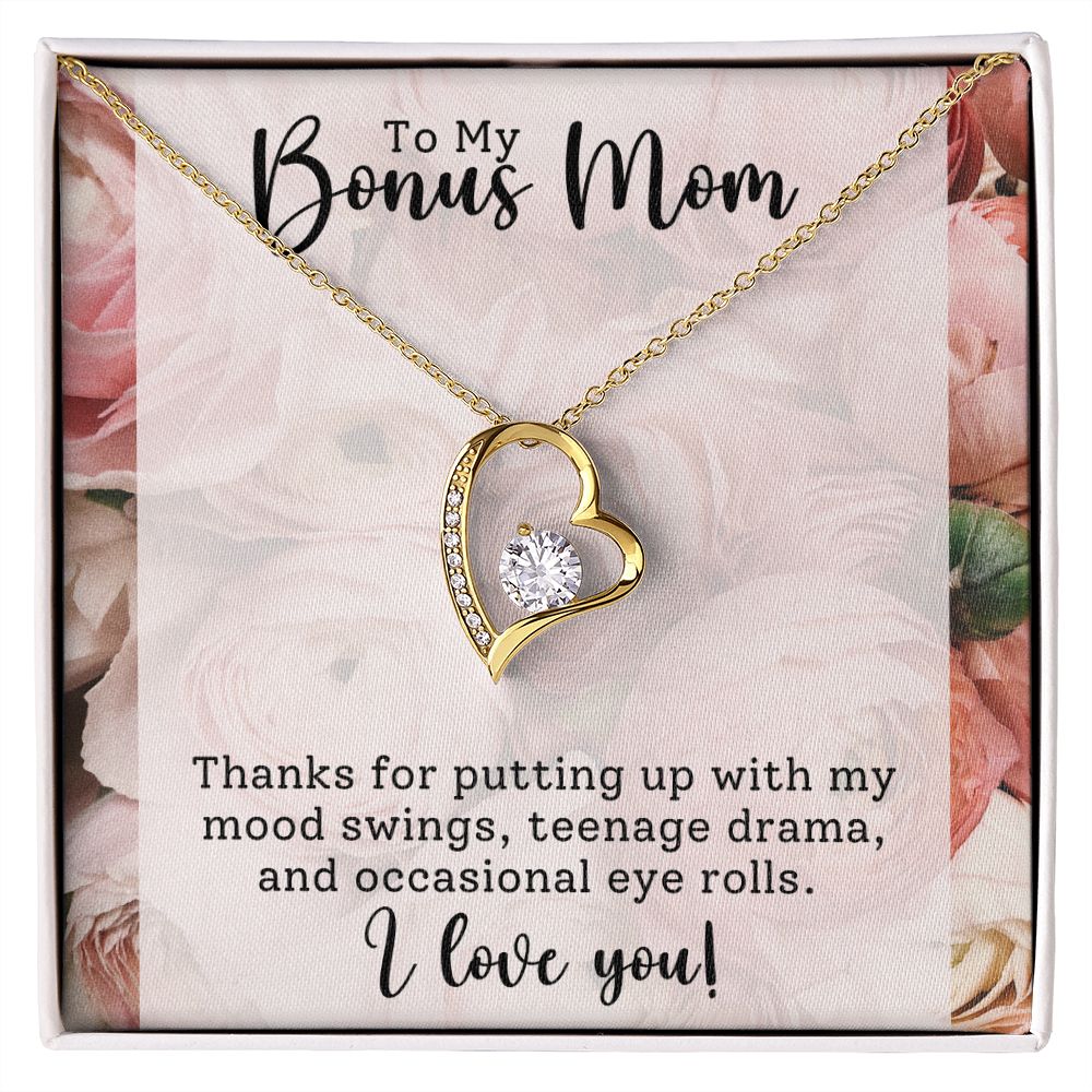 To My Bonus Mom Teenage Drama Forever Love Necklace