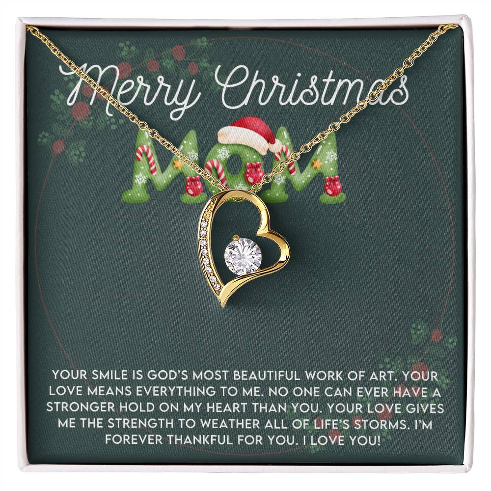 Merry Christmas to Mom - Loving Message and Necklace