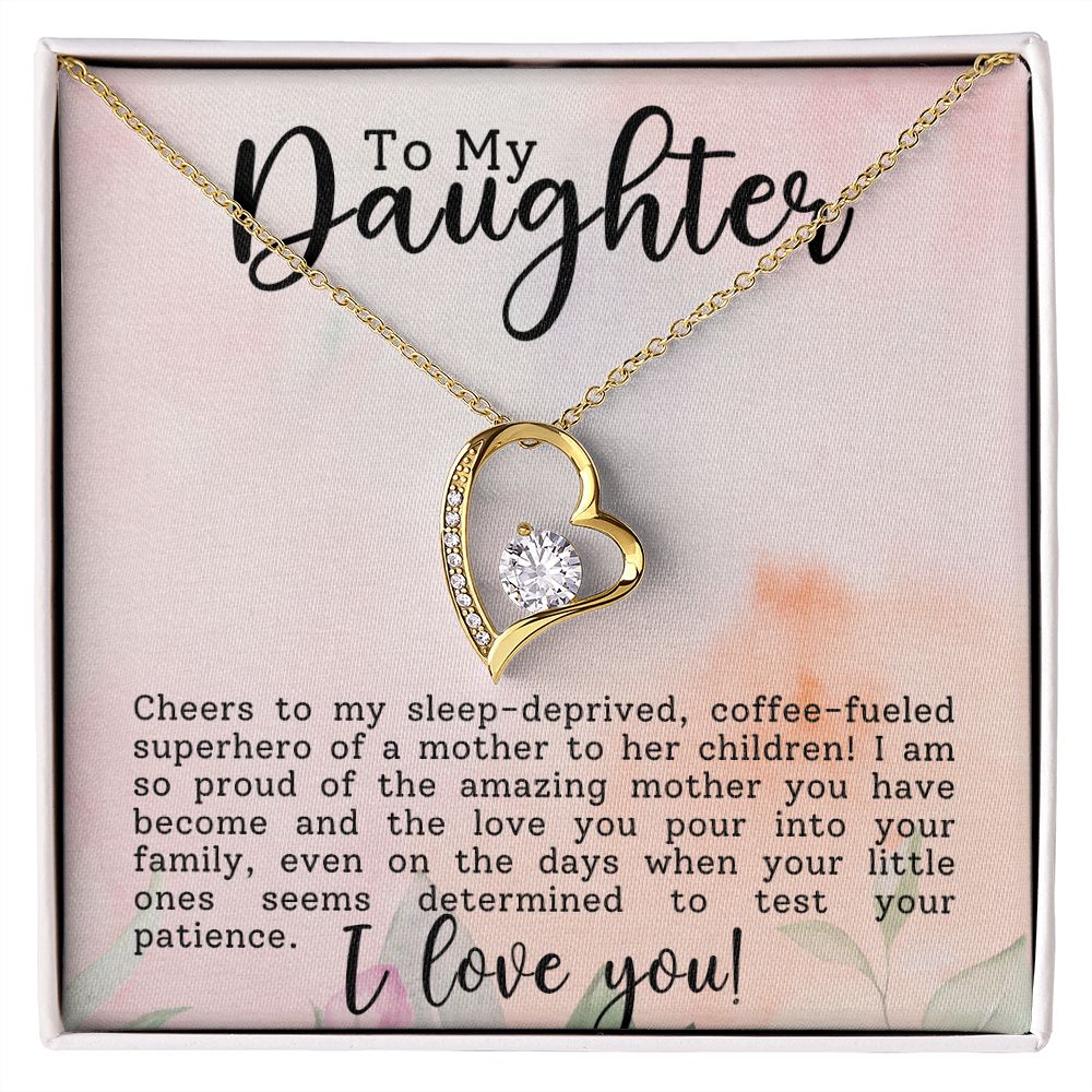 To My Daughter Superhero Mother Forever Love Necklace