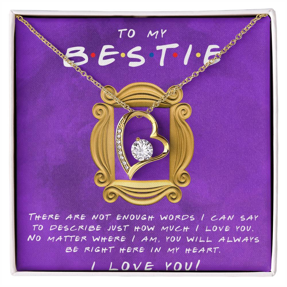 Bestie | Monica Geller's Apartment Door Message and Gorgeous Necklace
