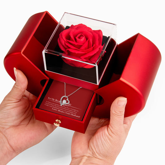 To My Beautiful Wife - Precious Treasure Forever Love - Red
