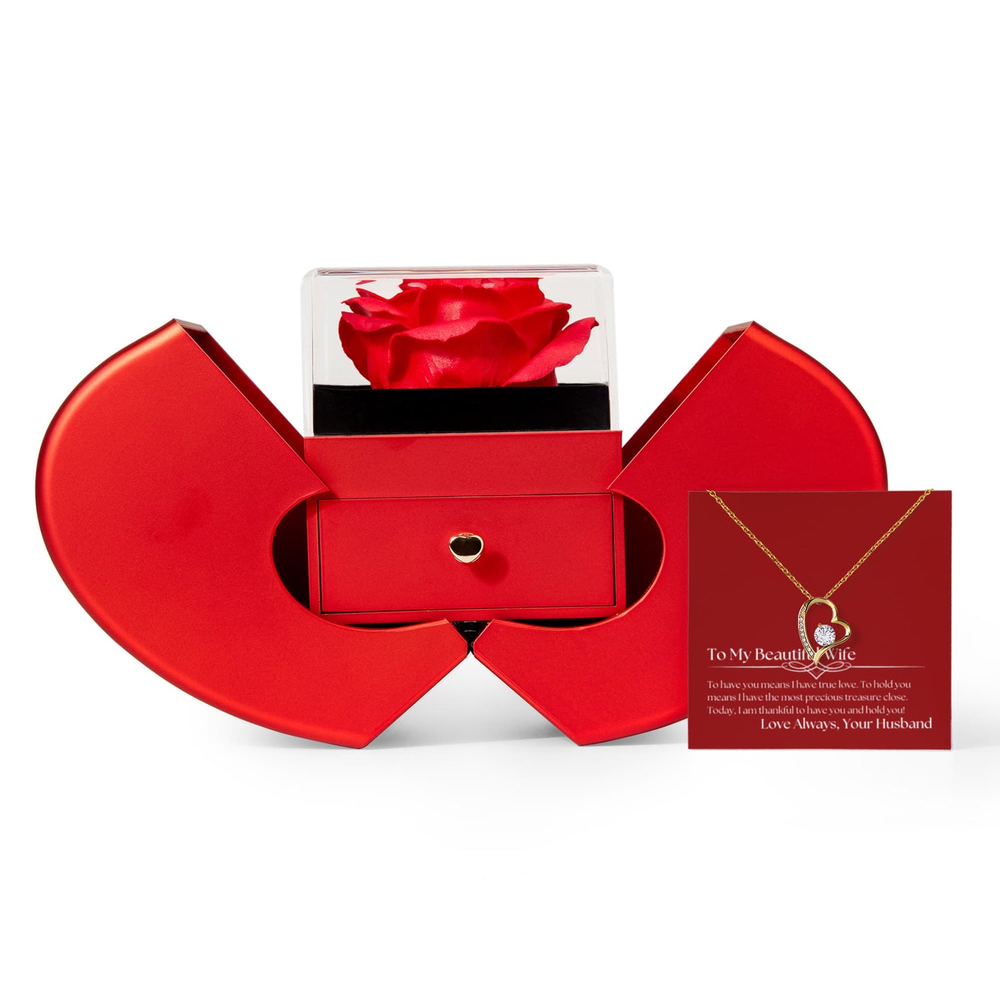 To My Beautiful Wife - Precious Treasure Forever Love - Red