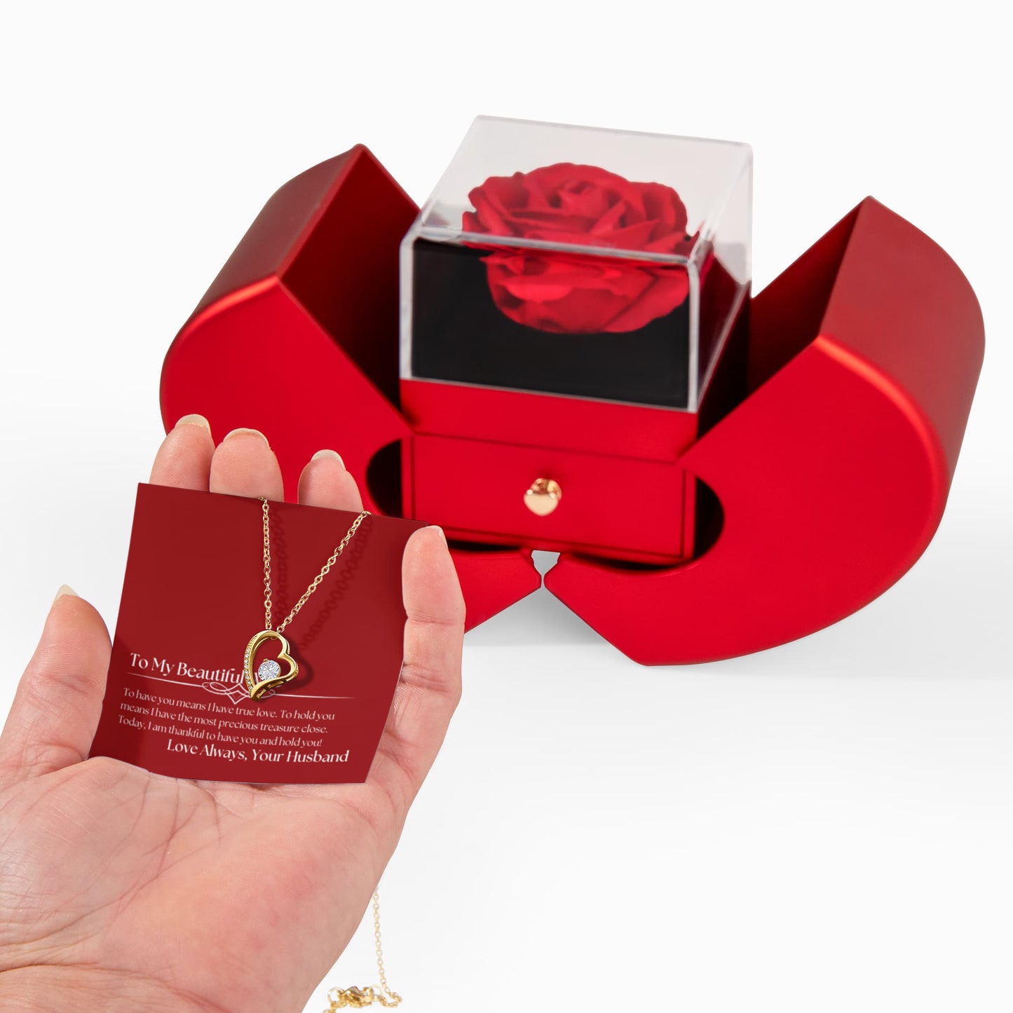 To My Beautiful Wife - Precious Treasure Forever Love - Red