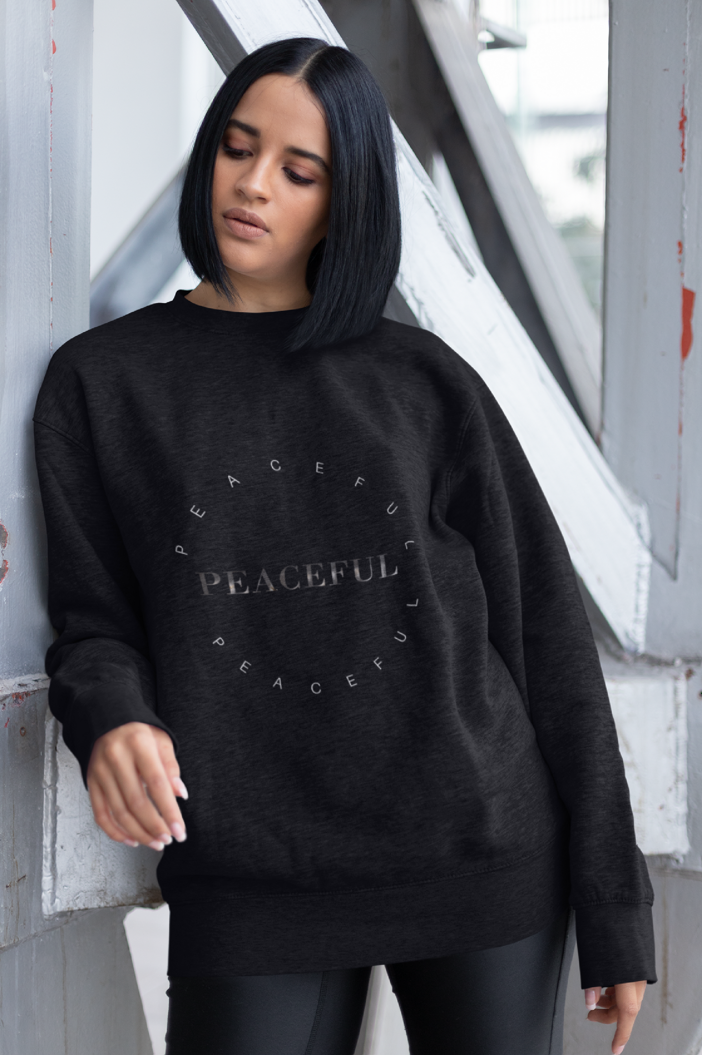 Peaceful Sweater, Inspirational Sweatshirt, Positive Quote Shirt For Women, Gift For Men Unisex Sweater