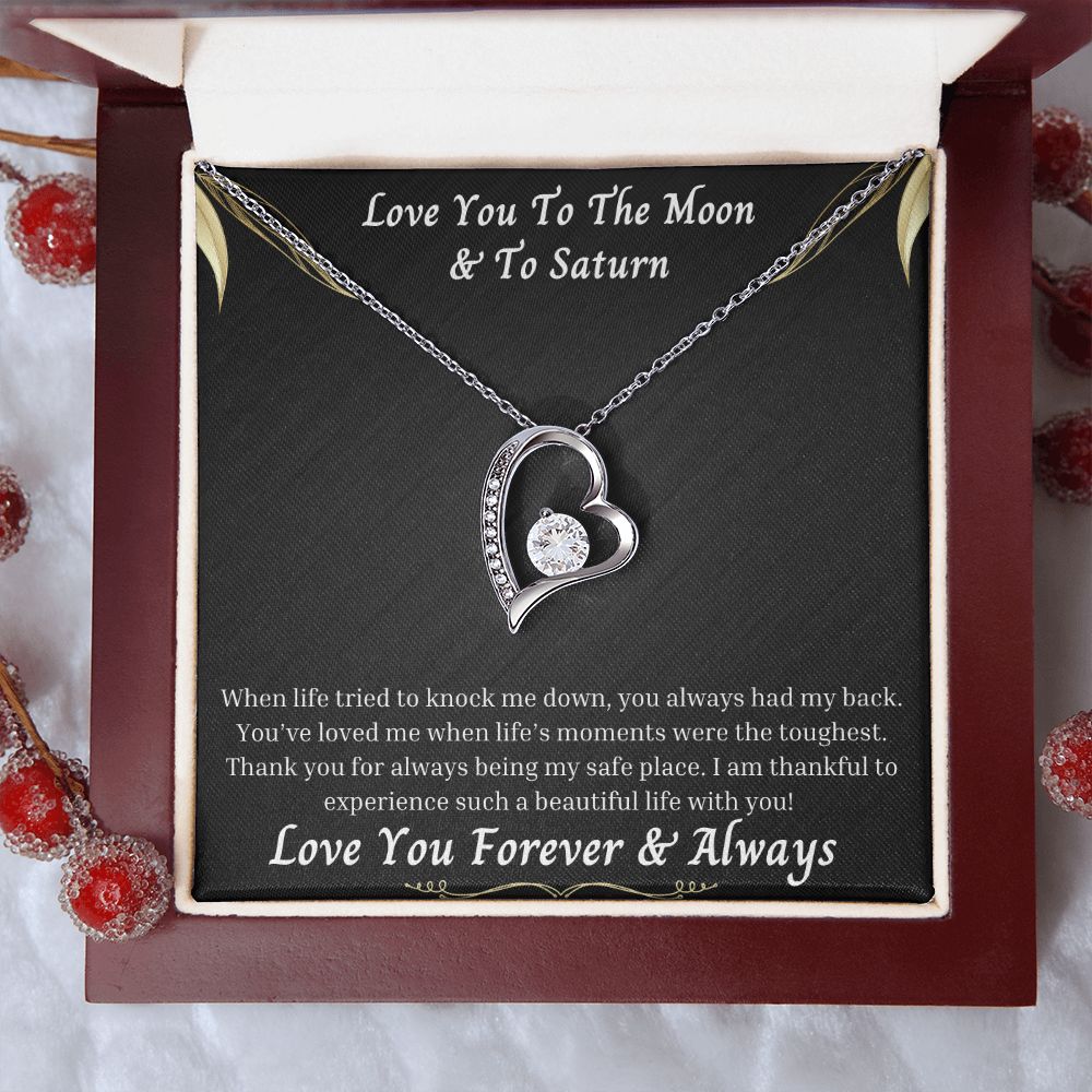 Love You To The Moon And To Saturn 010 Forever Love Necklace