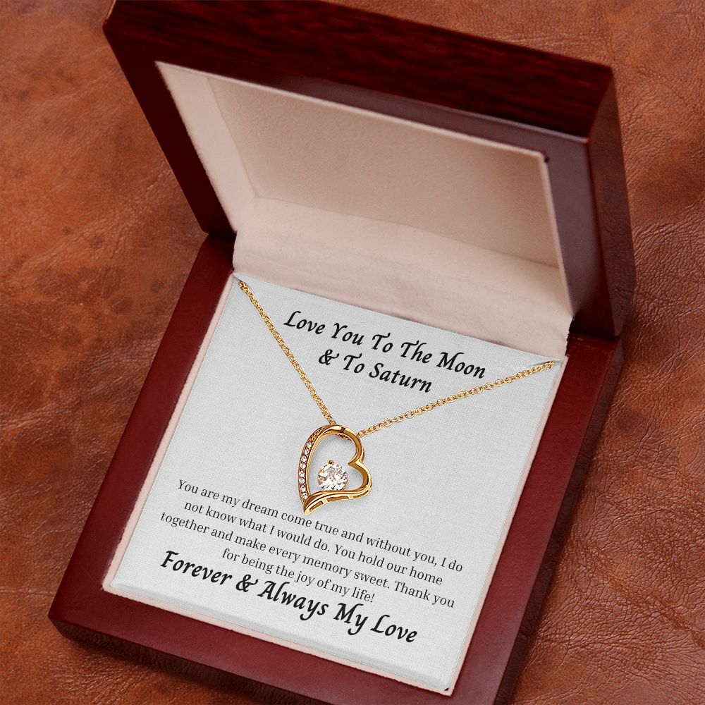 Love You To The Moon And To Saturn 005 Forever Love Necklace