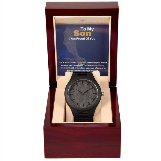 Son From Mom - You Are Unstoppable And Brave - Wooden Watch