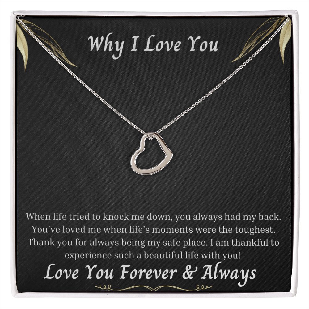 Why I Love You 010 Delicate Heart Necklace