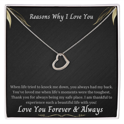 Reasons Why I Love You 010 Delicate Heart Necklace