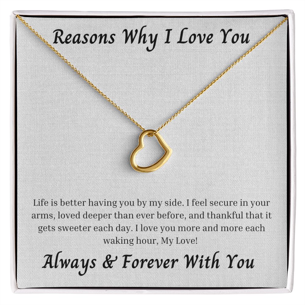 Reasons Why I Love You 004 Delicate Heart Necklace