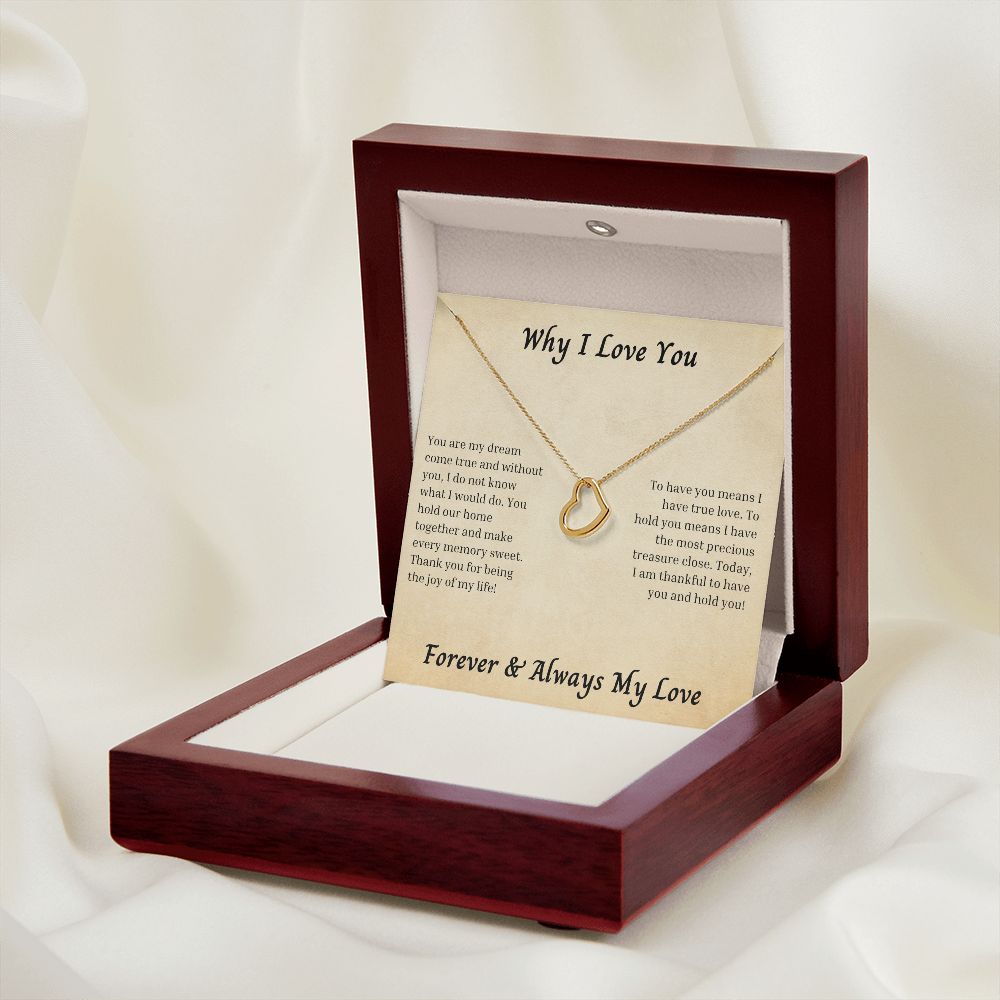 Why I Love You 007 Delicate Heart Necklace