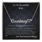 To My Beautiful Wife Personalized Name Necklace w/Heart