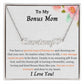 To My Bonus Mom - Personalized Name Necklace with Heart