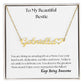 To My Beautiful Bestie Personalized Name Necklace w/Heart