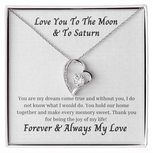 Love You To The Moon And To Saturn 005 Forever Love Necklace