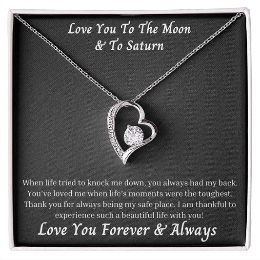 Love You To The Moon And To Saturn 009 Forever Love Necklace