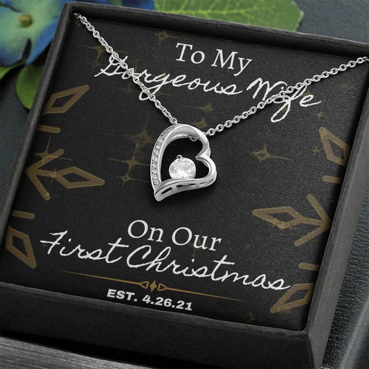 Couples Christmas Jewelry - Our First Christmas Together - Personalized First Christmas Together - New Couple Gift Est 2021