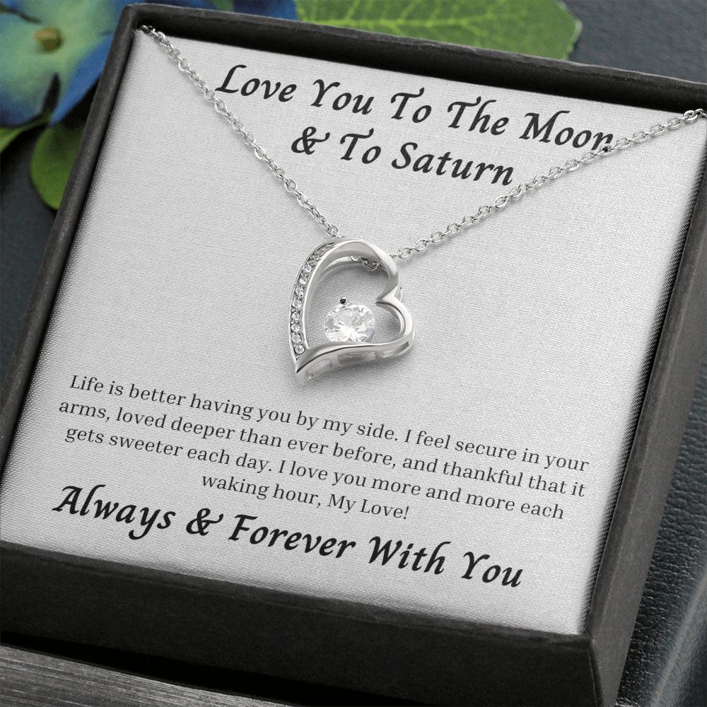 Love You To The Moon And To Saturn 004 Forever Love Necklace