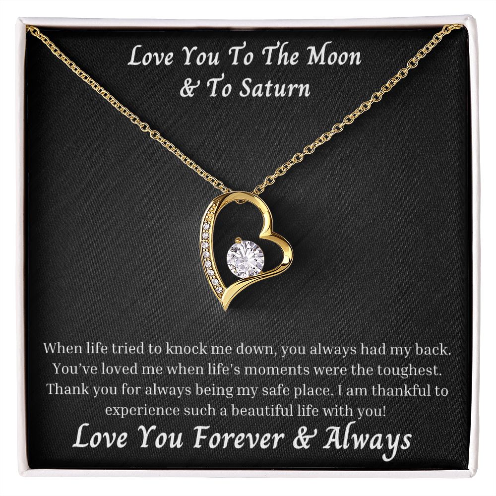 Love You To The Moon And To Saturn 009 Forever Love Necklace