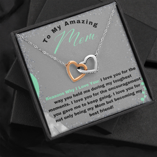 Reasons Why I Love You, Mother's Day Necklace, To My Beautiful Mom Necklace, Mothers Day Gift From Daughter, Mom Gift from Son, Mom Necklace