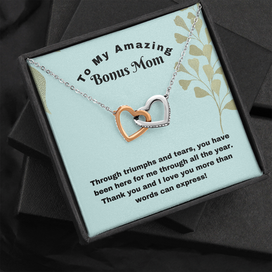 Bonus Mom Necklace, Gift For Bonus Mom, Through Triumphs And Tears