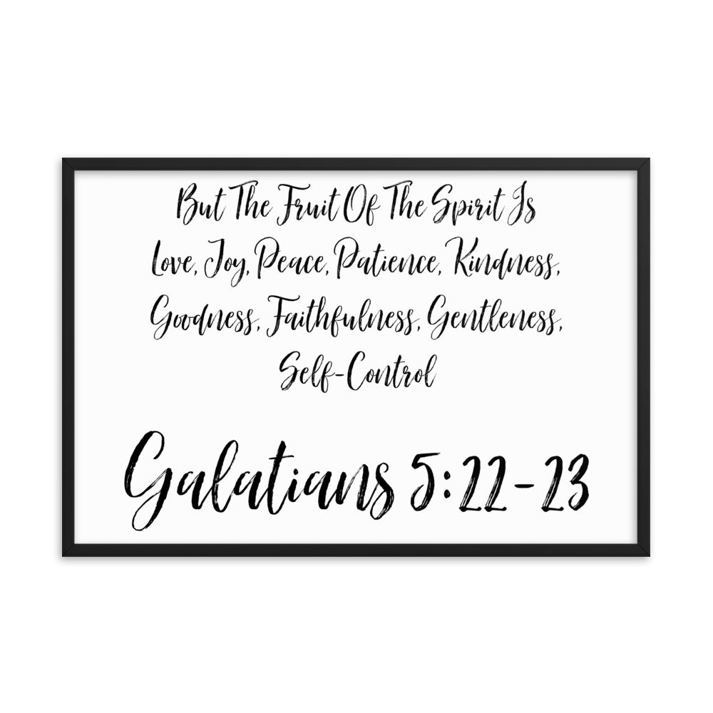 Wall Decor Art Gift Framed poster, Fruit of the Spirit Galatians 5