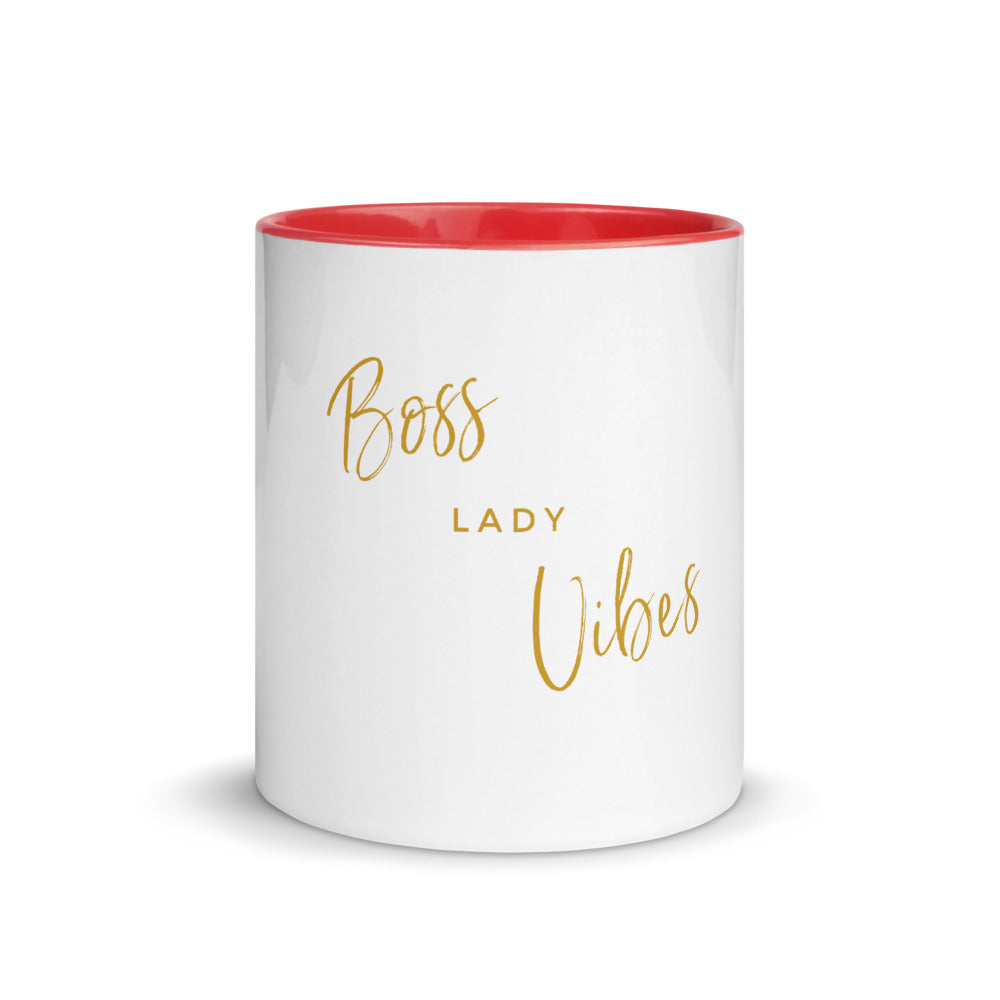 Boss Lady Vibes Mug with Color Inside, Entrepreneur Women, Women Who Lead, Girl Boss, Boss Lady, Women T-shirt, Entrepreneur Empowerment, Boss Women