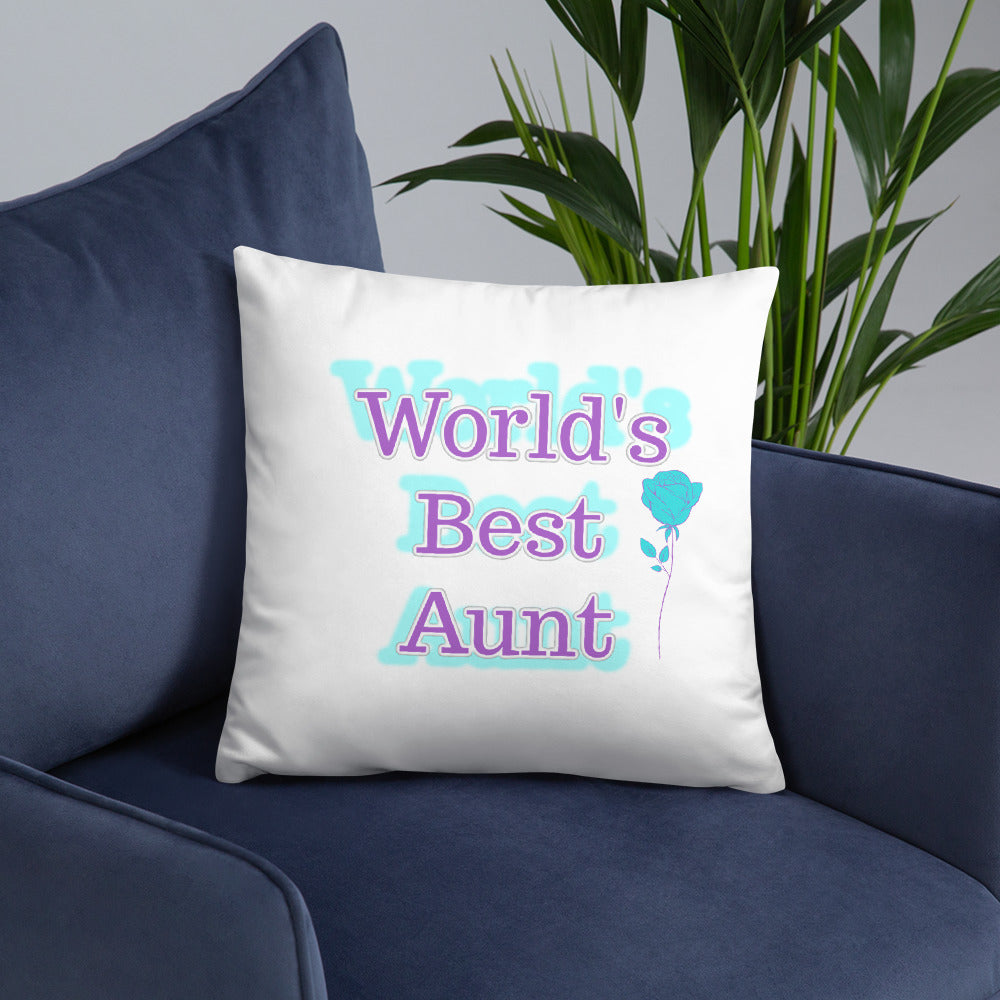 World's Best Aunt Basic Pillow, My aunt Rocks, Aunt Gift, Best Aunt Ever, Gift For Aunt, Favorite Aunt, Aunt Vibes