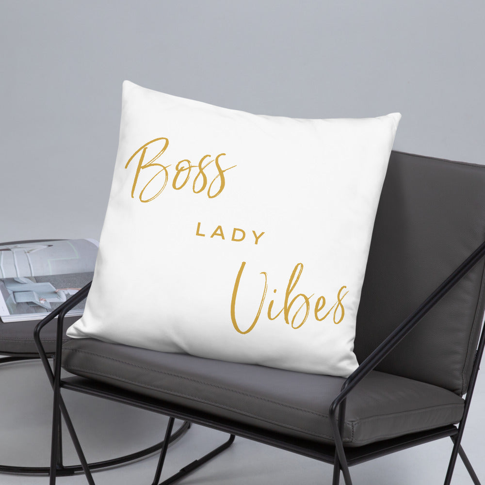 Boss Lady Vibes Basic Pillow, Entrepreneur Women, Women Who Lead, Girl Boss, Boss Lady, Women T-shirt, Entrepreneur Empowerment, Boss Women