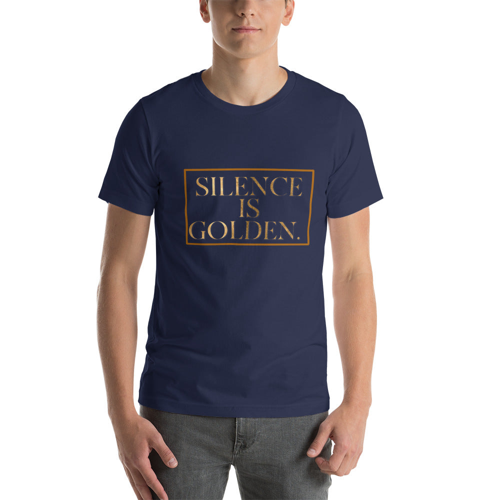 Silence Is Golden T-shirt Wisdom Proverb Tee Inspirational Shirt Gift For Him Positive Quote Tee For Women