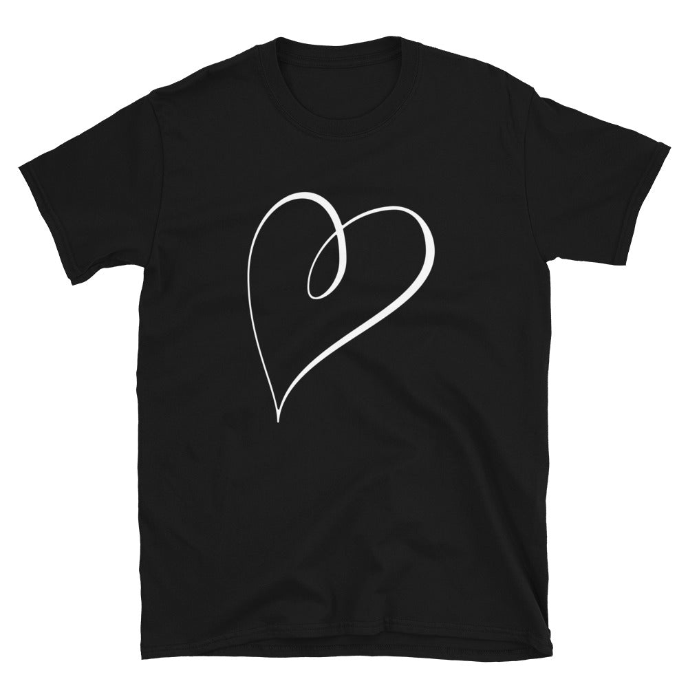 Heart Love Tee, Valentines Tees, Valentine’s Shirts, Heart T-shirt, short-Sleeve Unisex T-Shirt