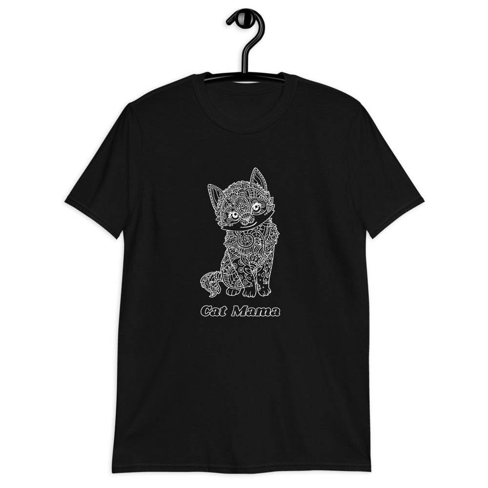 Cat Mama, Cute Women's Tee, Kitten Short-Sleeve Unisex T-Shirt
