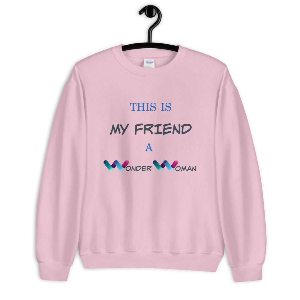 Best Friend Sweater, BFF Sweater, Best Friend Gift, Long Distance Friendship, Birthday Gift – Wonder Woman Friend - Gift for Sister – Gift For Friend, Women DC Heroes - Gift For her - Sister Club - Mom Gift -Best Friend Birthday Gift