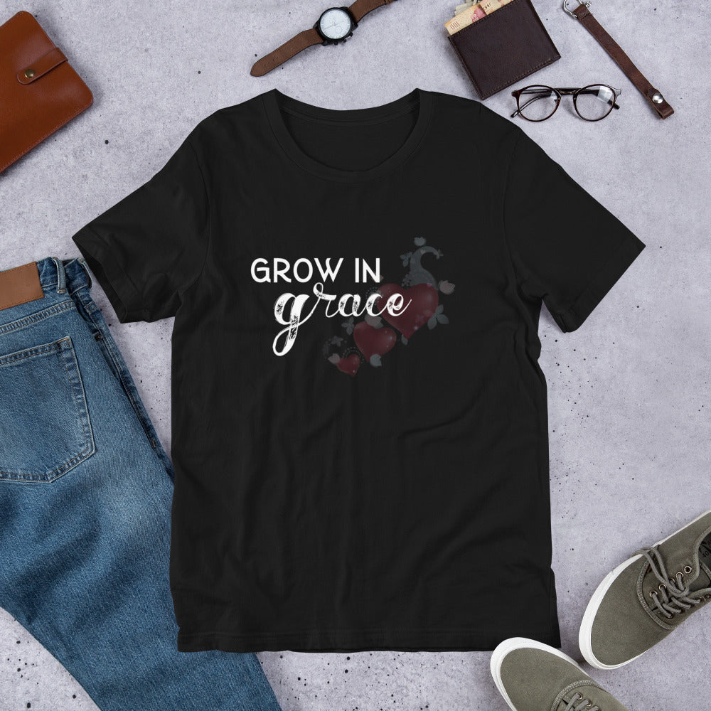 Grow in grace, faith shirt, Christian shirts Short-Sleeve Unisex T-Shirt
