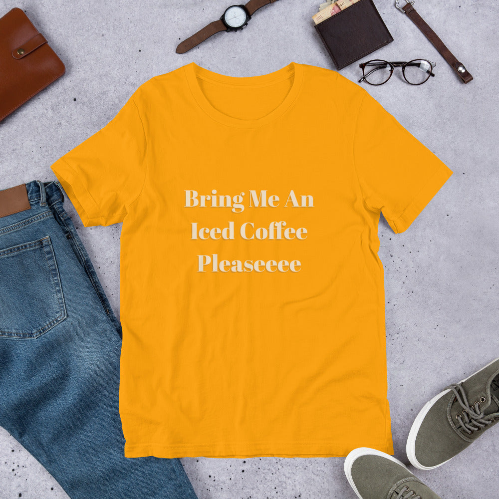 Bring me an iced coffee t shirt, iced coffee lover tshirt, coffee sweatshirt, coffee tshirt, iced coffee crewneck