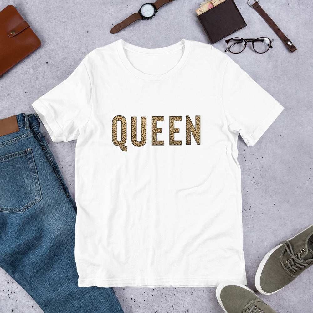 Queen Leopard Tee, Positive Tshirt, Inspirational Short-Sleeve Unisex T-Shirt