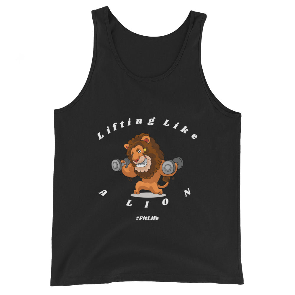 Funny Workout Tank For Him Gift For Her Unisex Tank Top Lifting Like A Lion Fit Life Lifestyle Gym Fanatic