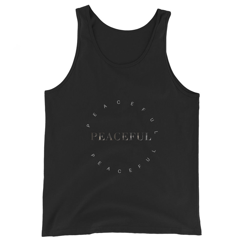 Peaceful Tank, Peaceful Inspirational Tank, Positive Quote Shirt For Women And Men, Couples Tank That Warm The Heart